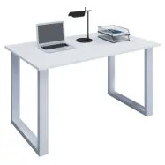 VCM NORDIC Lona U-feet skrivbord - vitt trä och metall (140x80)