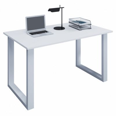 VCM NORDIC Lona U-feet skrivbord - vitt trä och metall (140x80)
