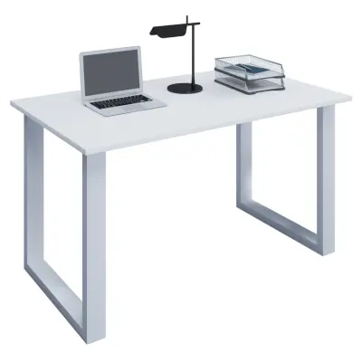VCM NORDIC Lona U-feet skrivbord - vitt trä och metall (140x80)