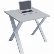 VCM NORDIC Lona X-feet skrivbord - grått trä och vit metall