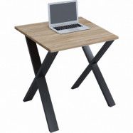 VCM NORDIC Lona X-feet skrivbord - natur trä och svart metall