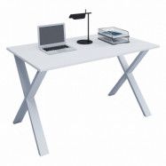VCM NORDIC Lona X-feet skrivbord - vitt trä och metall