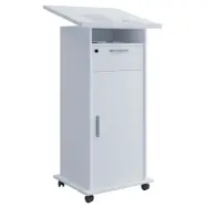 VCM NORDIC Meeta stående skrivbord, med 1 dörr och 1 låda - vitt trä