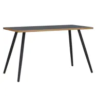 VCM NORDIC Salia skrivbord, rektangulärt - antracitgrå melamin, naturligt trä, metall (138x80)