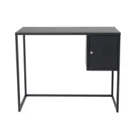 VENTURE DESIGN Bakal skrivbord, med 1 dörr - svart stål (95x45)