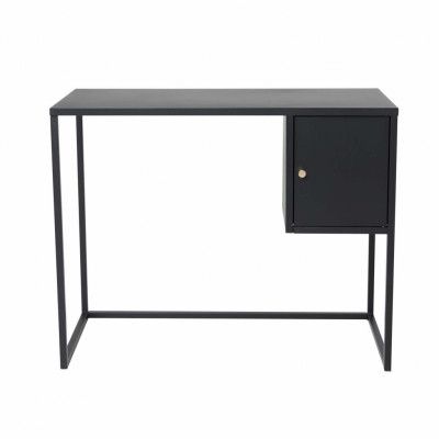 VENTURE DESIGN Bakal skrivbord, med 1 dörr - svart stål (95x45)