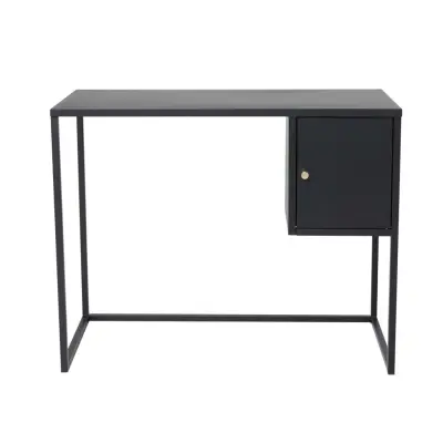 VENTURE DESIGN Bakal skrivbord, med 1 dörr - svart stål (95x45)
