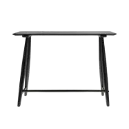 VILLA COLLECTION Bast skrivbord, rektangul&auml;rt - svart ek