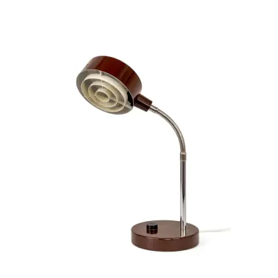 Vintage by Bright 1-2-3 Elidus bordslampa, brun 40 cm