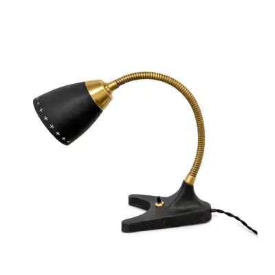 Vintage by Bright 1-2-3 Skrivbordslampa svart/mässing