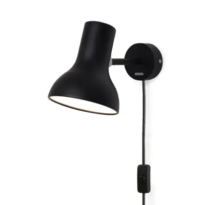 Anglepoise - Type 75 Mini Vägglampa w/Cable Jet Black