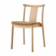 Audo Copenhagen Merkur stol med dyna Oak-Bouclé 06 gold