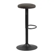 ACT NORDIC Finch barstol - antracitgrå / svart tyg / metall, med trumpetbas