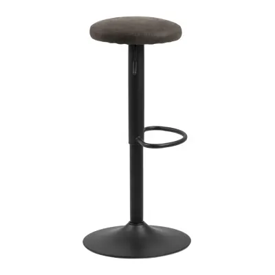 ACT NORDIC Finch barstol - antracitgrå / svart tyg / metall, med trumpetbas