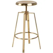 ACT NORDIC Goose barstol, med fotstöd och justerbar sits - mässing metall