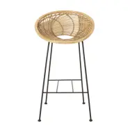 BLOOMINGVILLE Yonne Barstol, med Ryggstöd - Naturlig Rotting och Järn