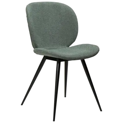 DAN-FORM CLOUD Stol Pebblegrönt bouclétyg med svarta ben
