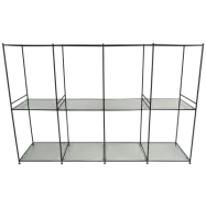 DAN-FORM DAN-FORM Stolsdisplay Stolsdisplay, svart lack och glashyllor