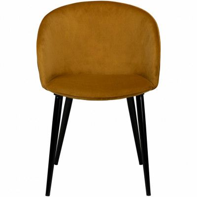 DAN-FORM Dual matbordsstol, med armstöd - bronsvelour och svart stål