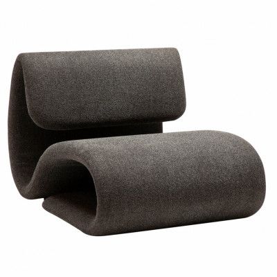 DAN-FORM Dubna fåtölj - grått bouclétyg