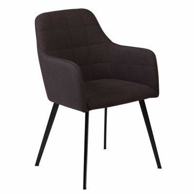 DAN-FORM Embrace fåtölj - svart tyg och svart stål