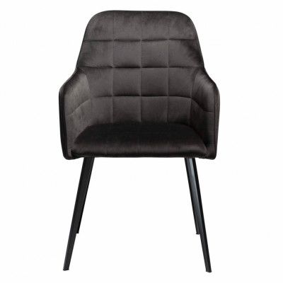 DAN-FORM Embrace fåtölj - svart velour och svart stål