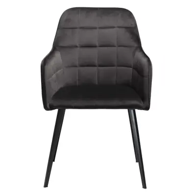 DAN-FORM Embrace fåtölj - svart velour och svart stål