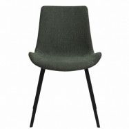 DAN-FORM Hype matbordsstol - grönt tyg och svart stål