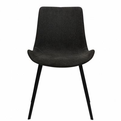 DAN-FORM Hype matbordsstol - svart tyg och svart stål
