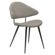 DAN-FORM NAPOLEON Stol Pebble Earth bouclétyg med svarta ben