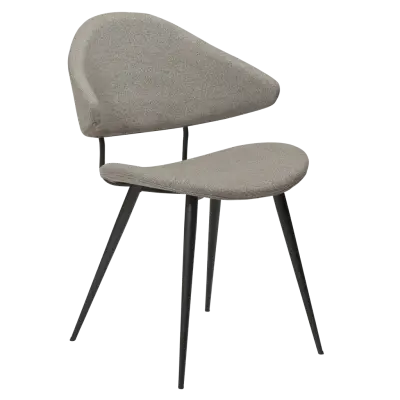 DAN-FORM NAPOLEON Stol Pebble Earth bouclétyg med svarta ben