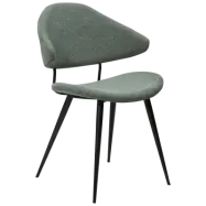 DAN-FORM NAPOLEON Stol Pebblegrönt bouclétyg med svarta ben