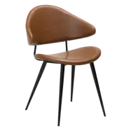 DAN-FORM NAPOLEON Stol Vintage ljusbrunt konstläder med svarta ben