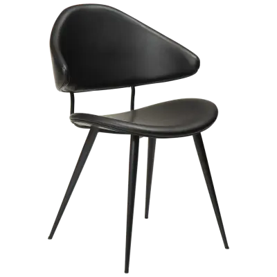 DAN-FORM NAPOLEON Stol Vintage svart konstläder med svarta ben