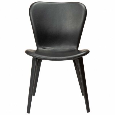 DAN-FORM Paragon matbordsstol - vintage svart konstläder och svart ask