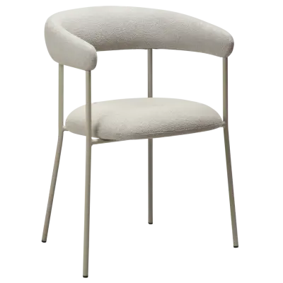 DAN-FORM Plenti fåtölj - kashmir bouclétyg och kashmirstål