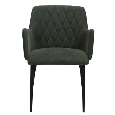 DAN-FORM Rombo Fåtölj, med Armstöd - Grönt Tyg och Svart Stål