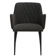 DAN-FORM Rombo Fåtölj, med Armstöd - Svart Tyg och Svart Stål