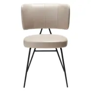 DAN-FORM Roost matbordsstol - vintage kashmir konstläder och svart stål