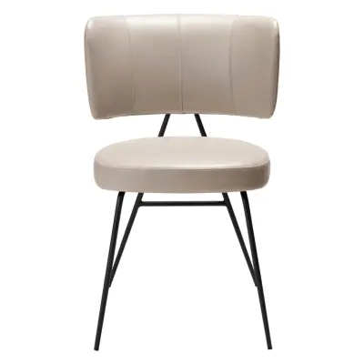 DAN-FORM Roost matbordsstol - vintage kashmir konstläder och svart stål