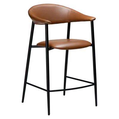 DAN-FORM ROVER Bordspall Vintage ljusbrunt konstläder med svarta ben