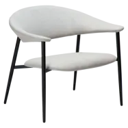 DAN-FORM Rover f&aring;t&ouml;lj, med armst&ouml;d - kashmir boucl&eacute;tyg och svart st&aring;l