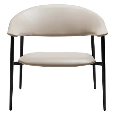 DAN-FORM Rover fåtölj, med armstöd - kashmir konstläder och svart stål