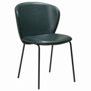 DAN-FORM Stay matbordsstol - grön ände konstläder och svart stål