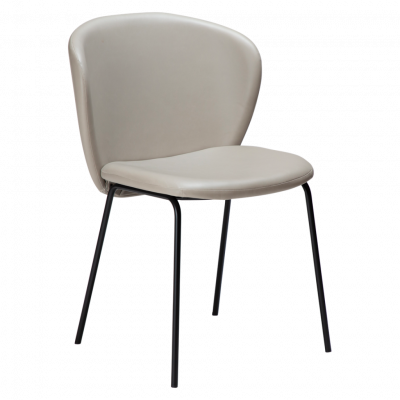 DAN-FORM Stay matbordsstol - kashmir konstläder och svart stål