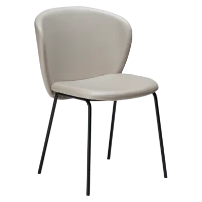 DAN-FORM Stay matbordsstol - kashmir konstläder och svart stål