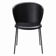 DAN-FORM Stay matbordsstol - vintage svart konstläder och svart stål