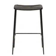 DAN-FORM Stiletto barstol, med fotstöd - svart papperssnöre och svart metall