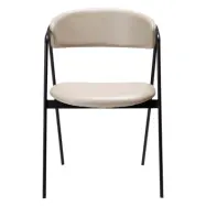 DAN-FORM Swell matbordsstol - kashmir konstläder och svart stål