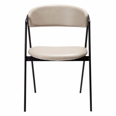 DAN-FORM Swell matbordsstol - kashmir konstläder och svart stål